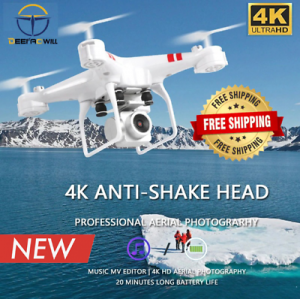 Drone X12 2.4G 6CH wifi FPV with 4K HD camera Foldable RC Quadcopter Gift US
